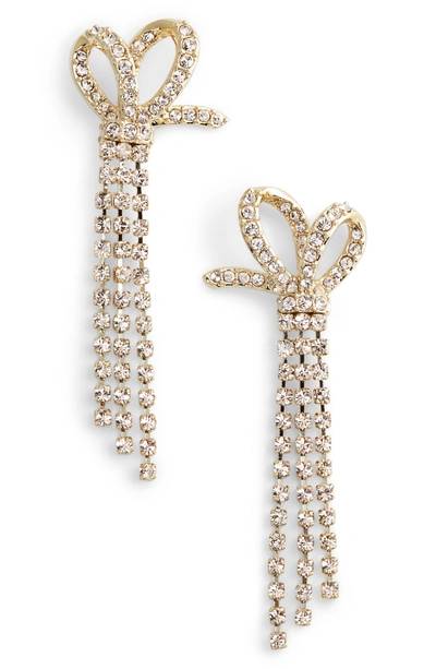 Shop Jenny Packham Drop Earrings In Champagne/ Gold