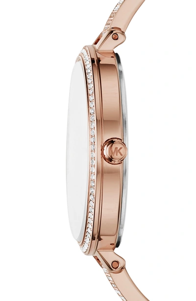 Shop Michael Kors Jaryn Pave Bangle Watch, 36mm In Rose Gold