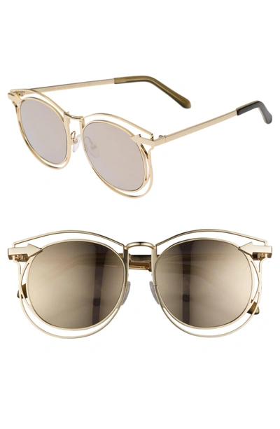 Shop Karen Walker Superstars - Simone 54mm Sunglasses - Gold