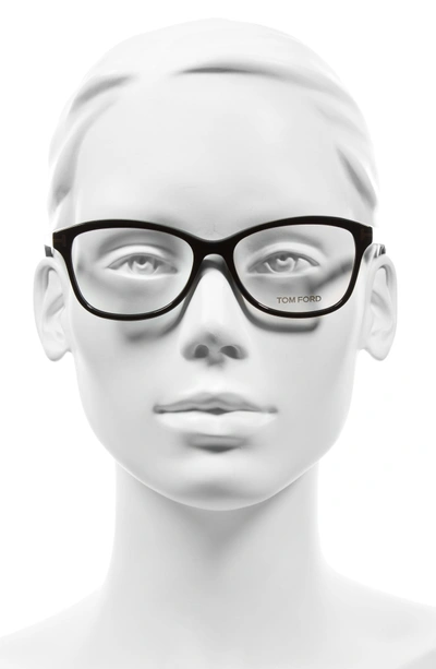 Shop Tom Ford 53mm Optical Glasses In Shiny Black