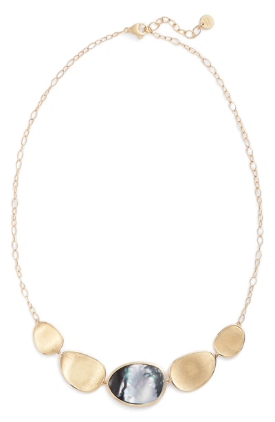 Shop Marco Bicego Lunaria Collar Necklace In Grey Mother Of Pearl