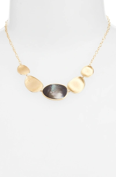 Shop Marco Bicego Lunaria Collar Necklace In Grey Mother Of Pearl