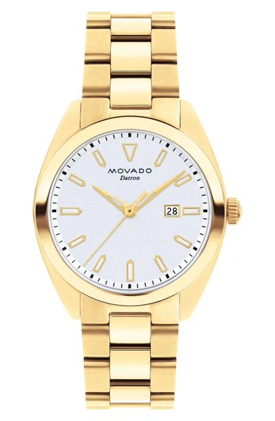 Shop Movado Heritage Datron Bracelet Watch, 31mm In Gold/ Silver/ Gold