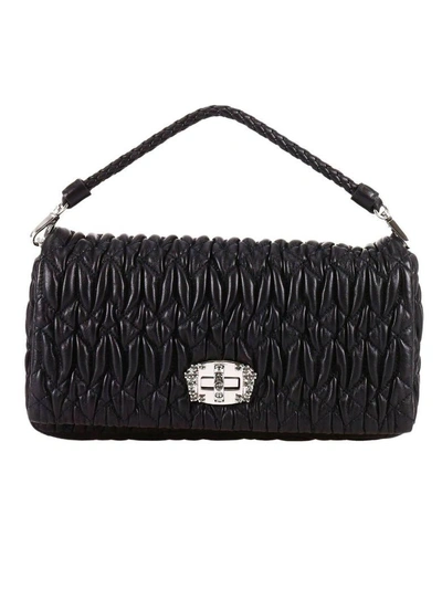 Shop Miu Miu Clutch Shoulder Bag Women  In Black