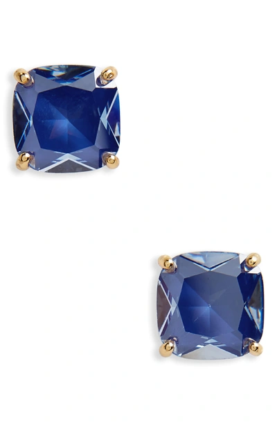 Shop Kate Spade Small Square Enamel Stud Earrings In Royal Blue