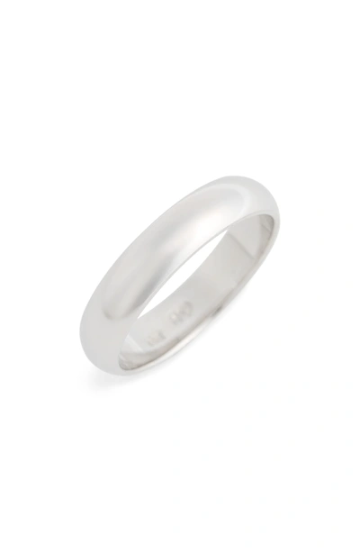 Shop Wwake Harmony Half Round Classic Band Ring (nordstrom Exclusive) In White Gold