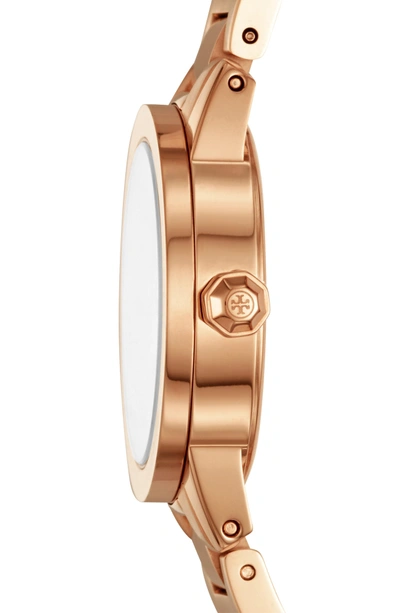 Shop Tory Burch Gigi Bracelet Watch, 28mm In Rose Gold/ Cream/ Rose Gold