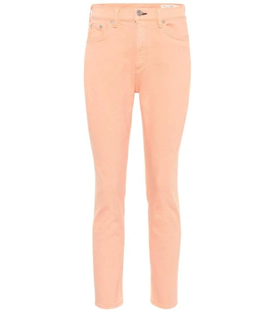 Shop Rag & Bone High-waisted Skinny Jeans In Pink