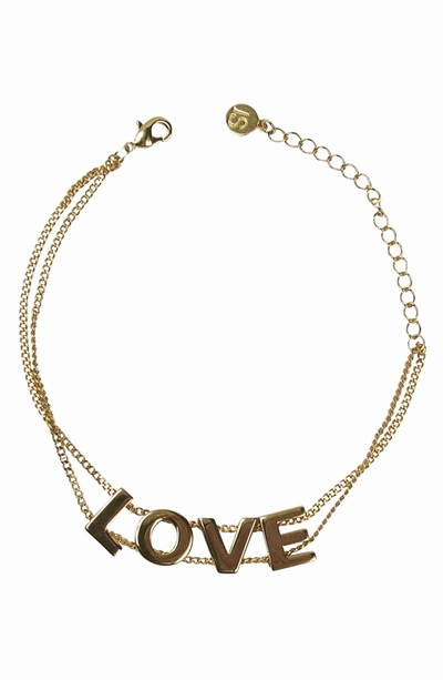 Shop Jules Smith Love Bracelet In Gold