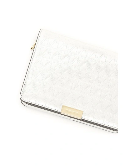 Shop Michael Michael Kors Clutch With Strap In Champagne|metallico