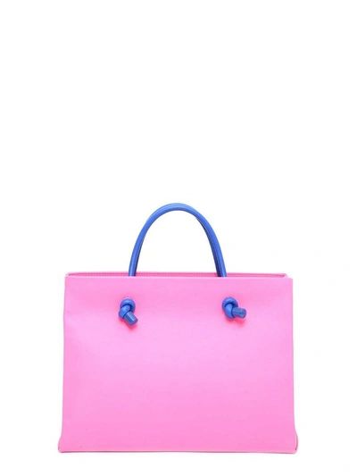 Shop Alberta Ferretti Rainbow Week Shopping Bag In Fucsia