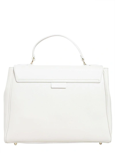 Shop Sara Battaglia Lips Handbag In Bianco