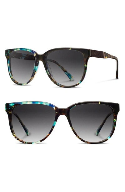 Shop Shwood 'mckenzie' 57mm Polarized Sunglasses - Blue/ Ebony/ Grey Polar