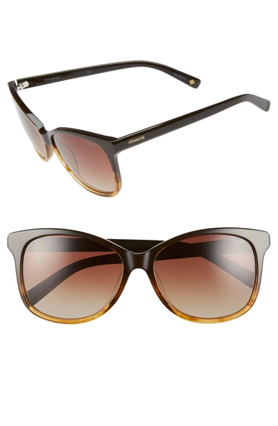 Shop Polaroid 57mm Polarized Cat Eye Sunglasses - Brown Honey/ Brown Polarized