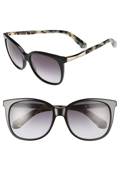 Shop Kate Spade Julieanna 54mm Sunglasses - Black/ Gold