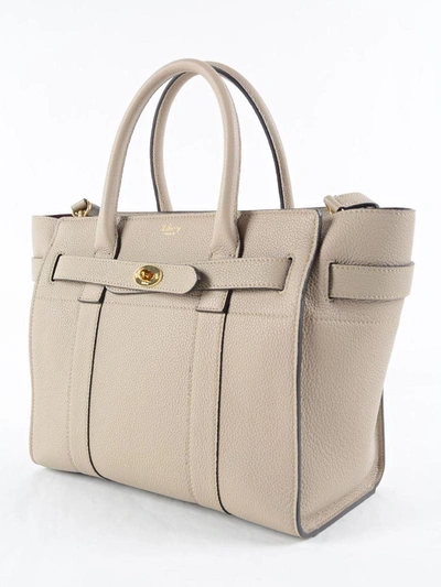 Shop Mulberry Bayswater Zipped Bag In Pdune