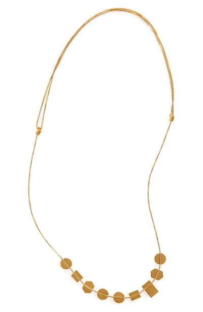 Shop Madewell Holding Pattern Necklace In Vintage Gold