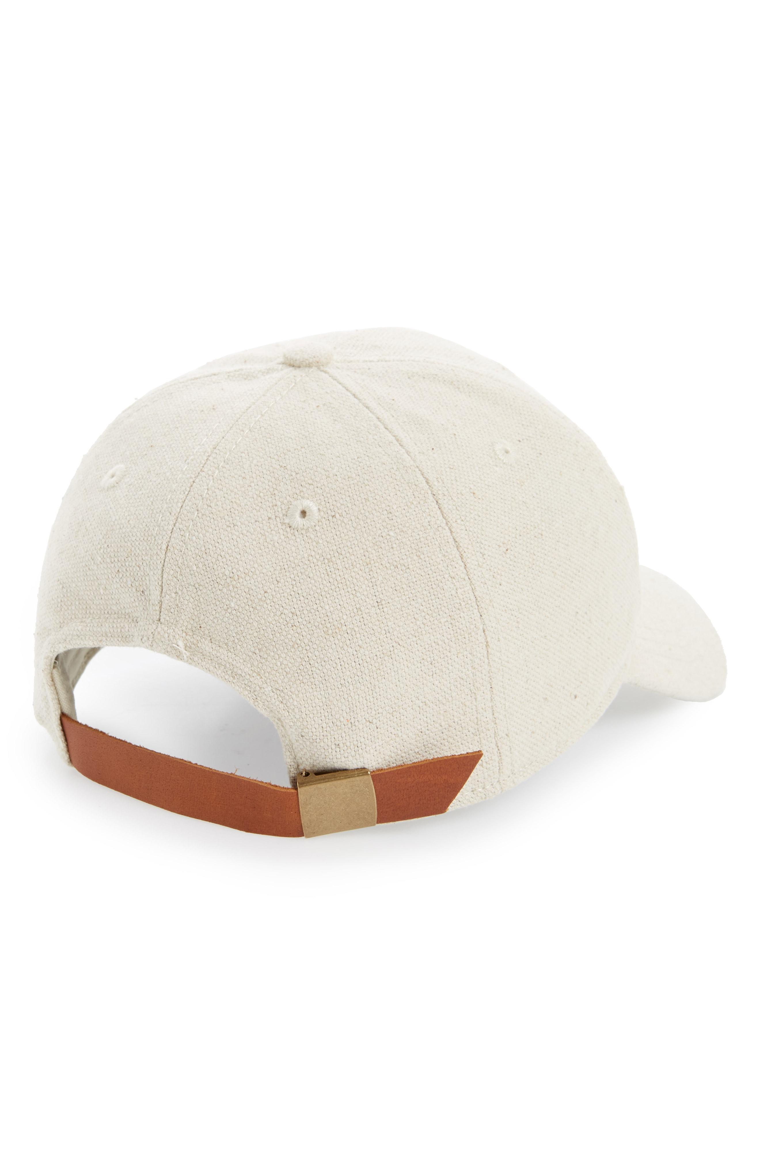 madewell cotton linen baseball cap