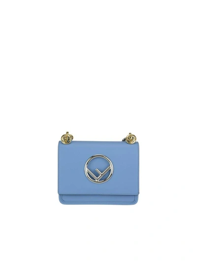 Shop Fendi Small Kan I F Bag In Light Blue