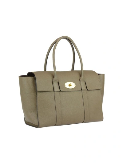 Shop Mulberry Small Bayswater Bag In Clay