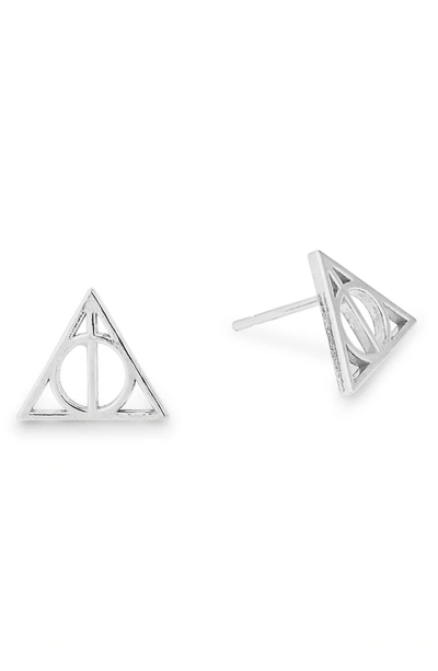 Shop Alex And Ani Harry Potter(tm) Deathly Hallows(tm) Earrings In Silver