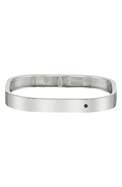 Shop Iconery X Rashida Jones Square Bangle In Sterling Silver