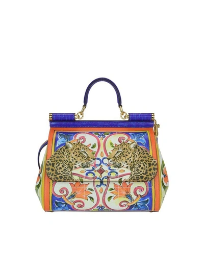 Shop Dolce & Gabbana Medium Sicily Bag In Multicolor