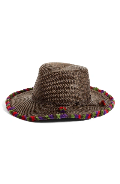 Shop Eric Javits Frida Packable Squishee Fedora - Brown In Antique Mix