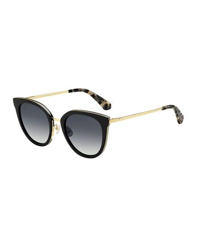 Shop Kate Spade Jazzlyn Cat-eye Sunglasses In Black Pattern