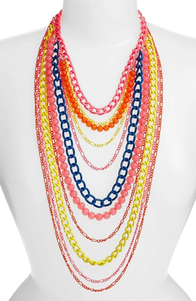 Shop Adia Kibur Layered Link Necklace In Multi