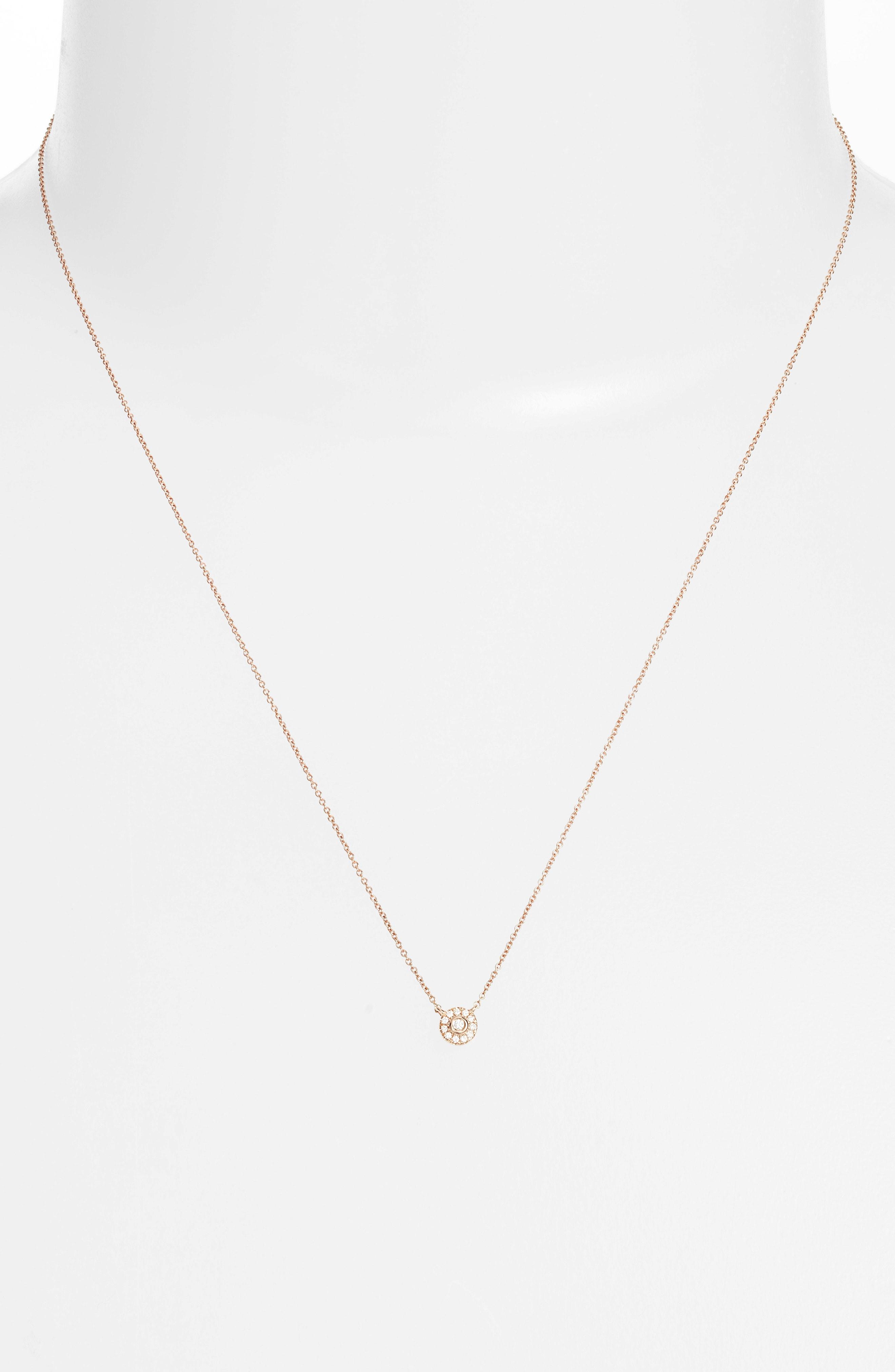 Dana Rebecca Designs Lauren Joy Mini Diamond Disc Necklace In Rose Gold ...