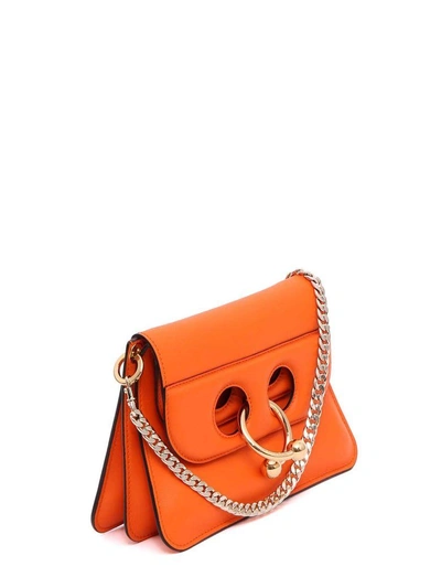 Shop Jw Anderson Mini Pierce Shoulder Bag In Tangerine