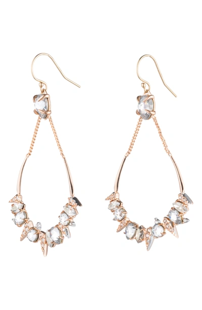 Shop Alexis Bittar Crystal Encrusted Mosaic Drop Earrings In Rose Gold
