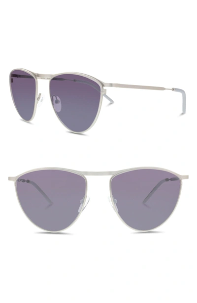 Shop Smoke X Mirrors Coney Island 53mm Round Sunglasses In Silver