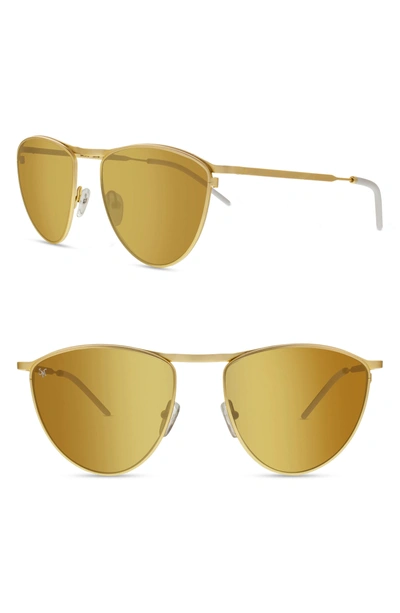 Shop Smoke X Mirrors Coney Island 53mm Round Sunglasses In Gold