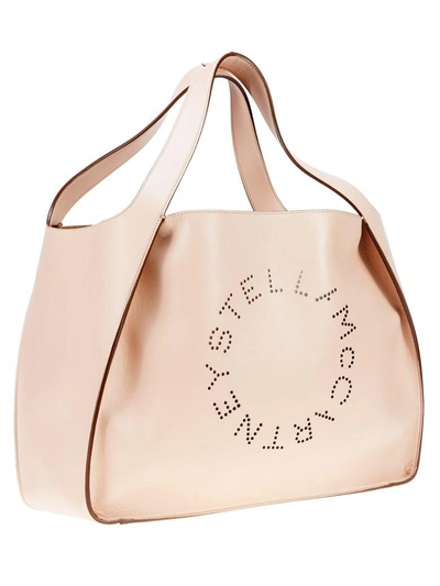 Shop Stella Mccartney Alter Perforated Tote In Rose