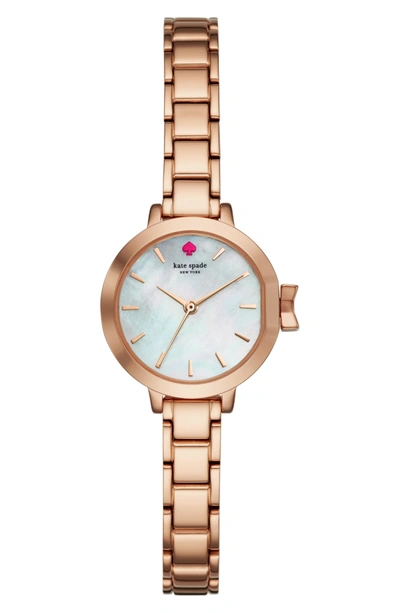 Shop Kate Spade Park Row Bracelet Watch, 24mm In Rose Gold/ Mop/ Rose Gold