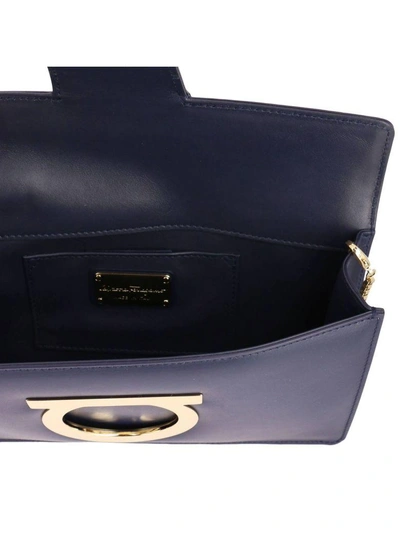 Shop Ferragamo Clutch Shoulder Bag Women Salvatore  In Blue