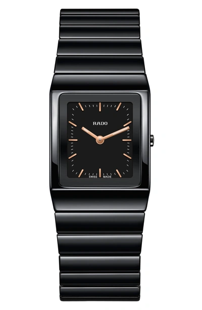 Shop Rado Ceramica Bracelet Watch, 22.9mm X 31.7mm In Black