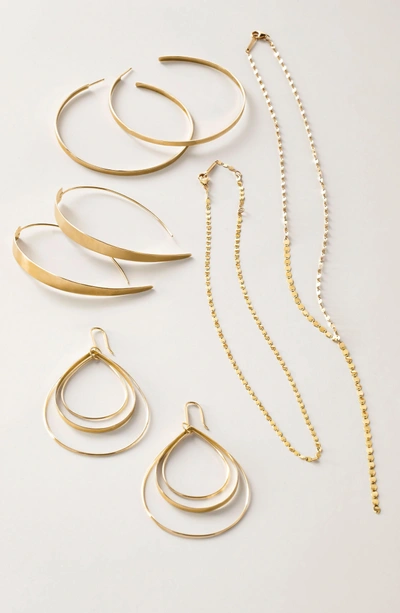 Shop Lana Jewelry Sunrise Hoop Earrings In Rose Gold