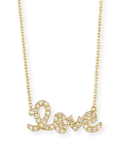 Shop Sydney Evan Gold Diamond Love Necklace, Small In Yellow Gold