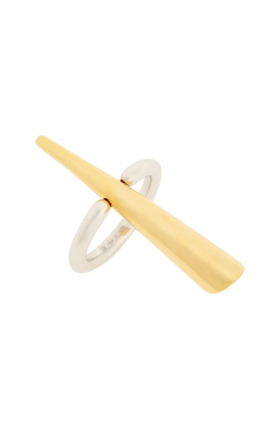 Shop Charlotte Chesnais Ryo Ring In Yellow Vermeil/silver