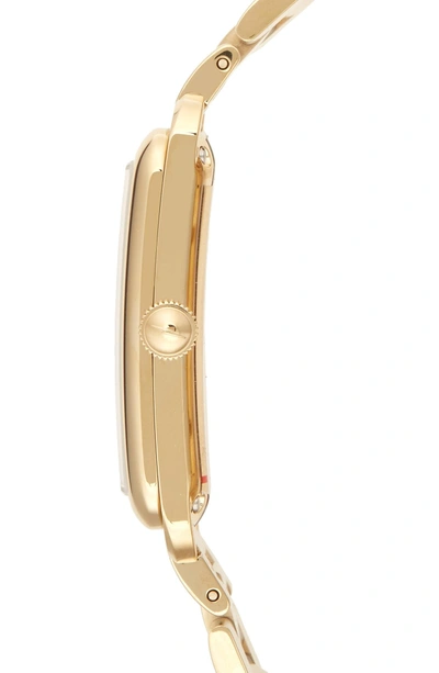 Shop Shinola The Muldowney Rectangular Bracelet Watch, 24mm X 32mm In Gold/ White/ Gold