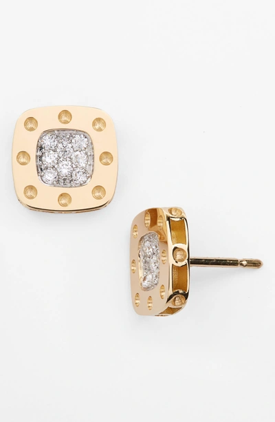 Shop Roberto Coin 'pois Moi' Diamond Stud Earrings In Yellow Gold