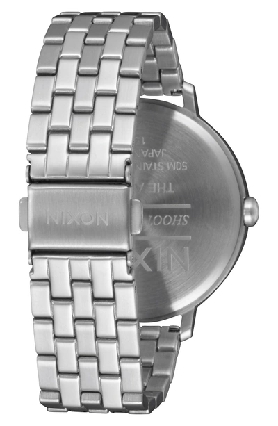 Shop Nixon The Arrow Bracelet Watch, 38mm In Silver