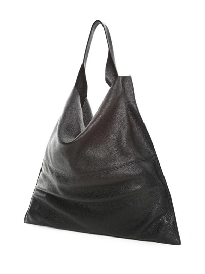 Shop Jil Sander Xiao Md Grained-leather Shoulder Bag In Nero