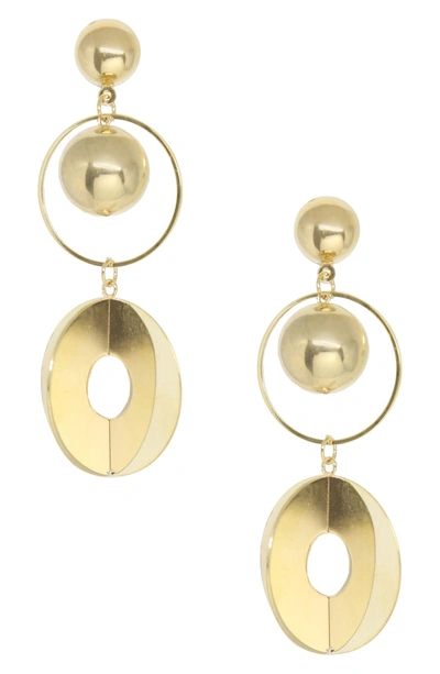 Ettika Gold Sphere Drop Earrings | ModeSens