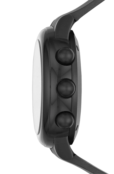 Shop Michael Michael Kors Riley Hybrid Rubber Strap Watch, 42mm In Black
