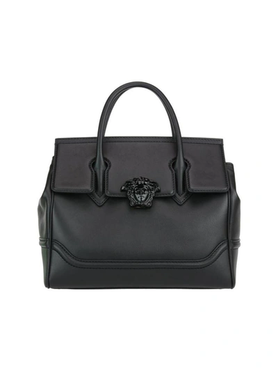 Shop Versace Medusa Bag In Black