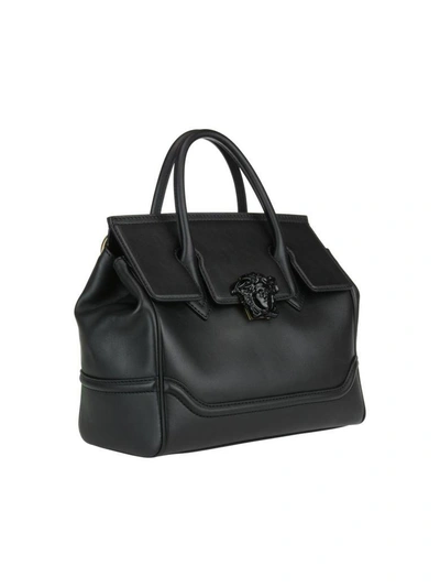 Shop Versace Medusa Bag In Black